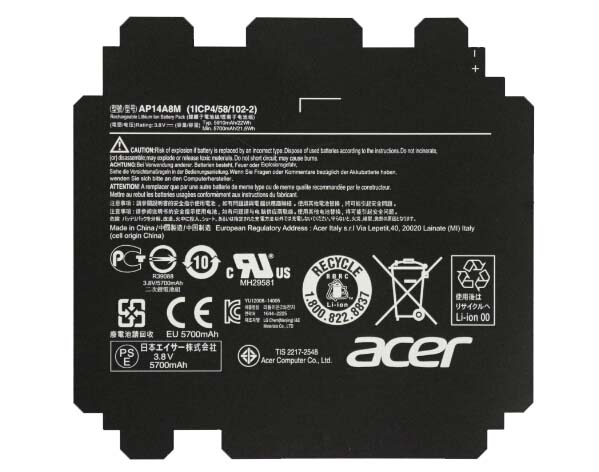 Acer筆記本電池標簽AP14A8M